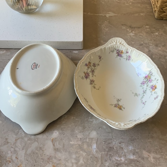 Set of 2 Theodore Haviland “Helene” Large Platter serving dishes bowls floral - Picture 11 of 12